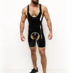 Latex Argento Short Sleeve Rubber Top