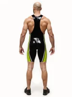 Latex Two Tone Bodysuit with Double Stripes