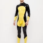 Latex Sleeveless Double Stripe Bodysuit