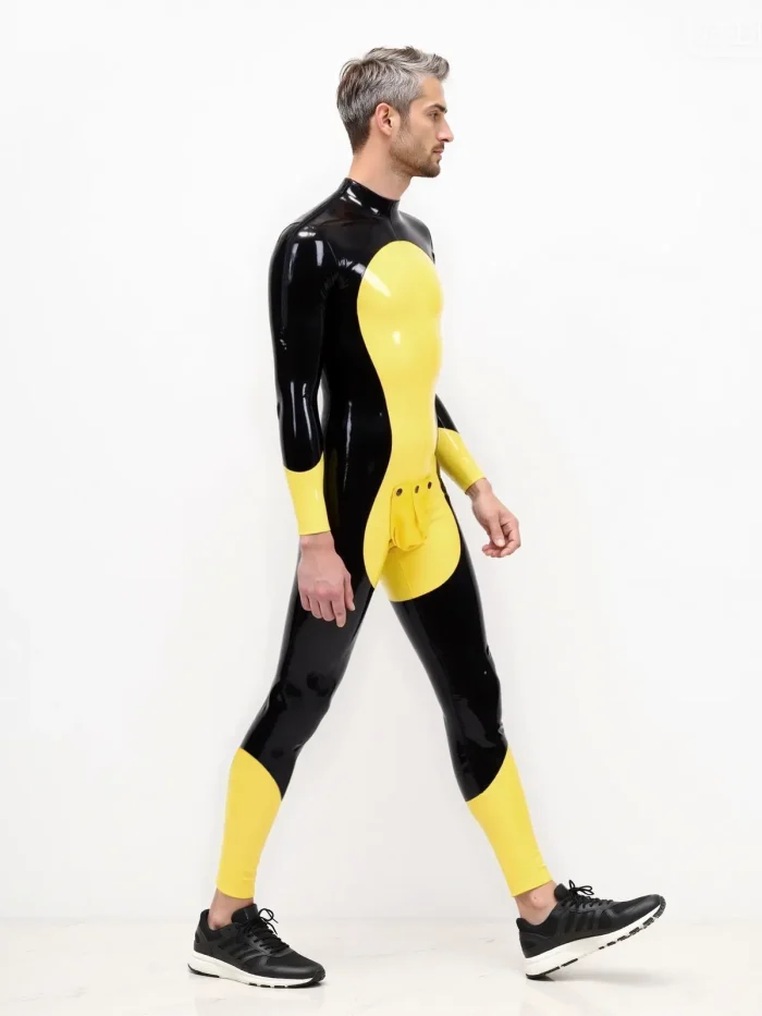 Latex Two Tone Full Suit For Men