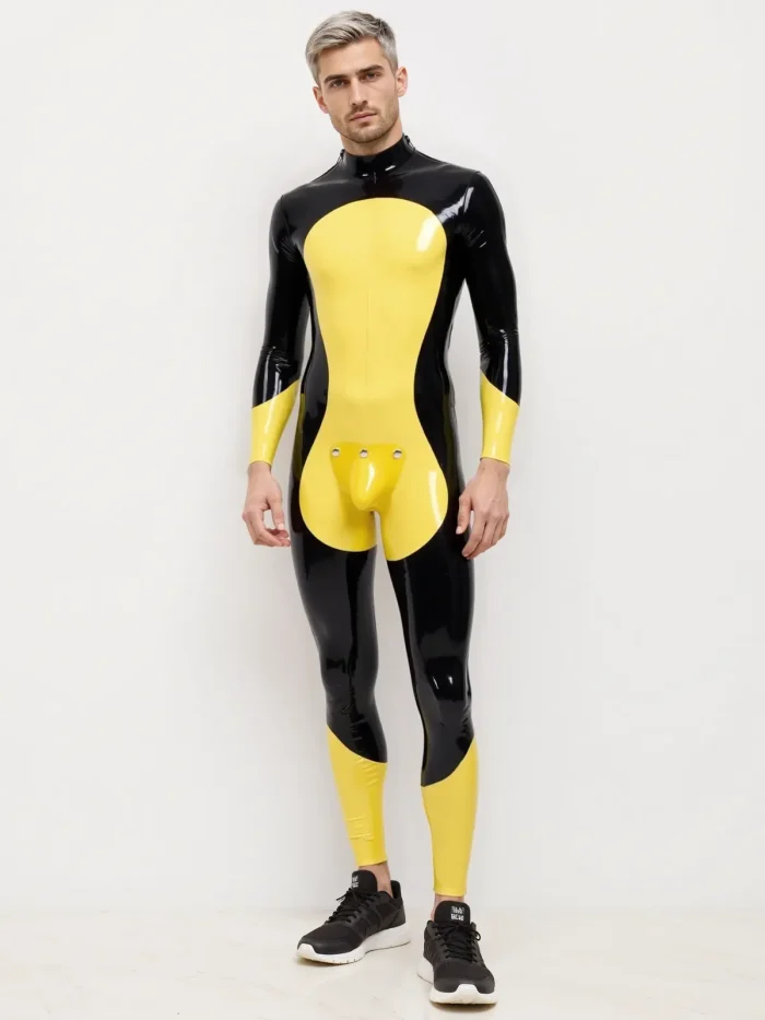 Latex Two Tone Full Suit For Men