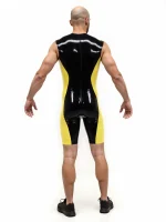 Latex Sleeveless Double Stripe Bodysuit