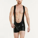 Latex Overalls Bodysuit For Men