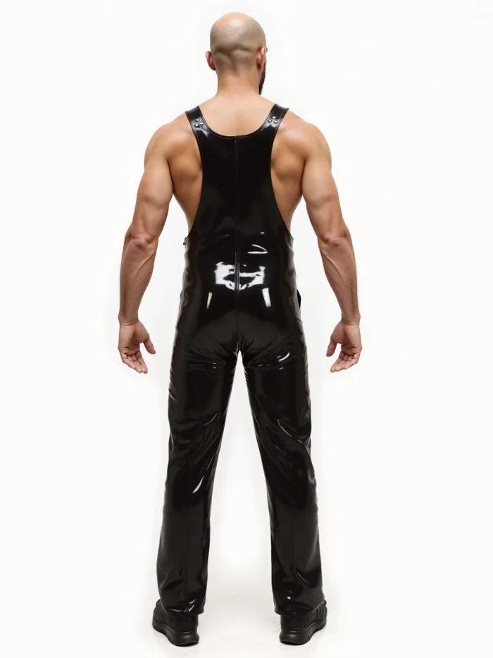 Latex Overalls Bodysuit For Men