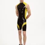 Latex Overalls Bodysuit For Men