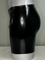 Latex Shorts with Front Zip