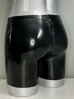 Latex Shorts with Front Zip