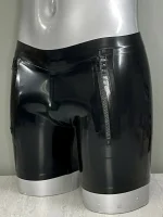 Latex Shorts with Front Zip