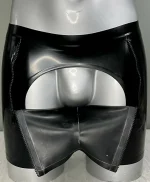 Latex Shorts with Front Zip