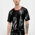 Latex Sleeveless Fitted Tank Top For Men