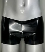 Latex Shiny Black Boxer Shorts