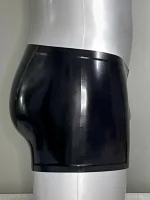 Latex Shiny Black Boxer Shorts