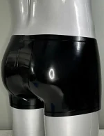 Latex Shiny Black Boxer Shorts