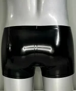 Latex Shiny Black Boxer Shorts