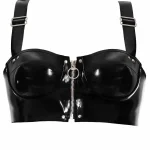 Black Latex Overbust Corset with Curvy Fit