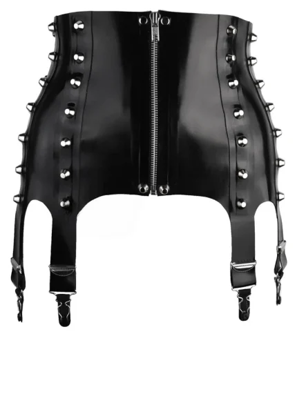 Latex Mercury deep suspender belt