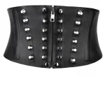 Latex Strapped Face Hood with Buckle Fastenings
