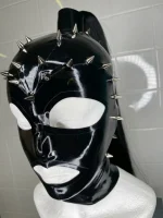 Latex Spiked Ponytail 55 Series Hood