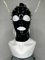 Latex Spiked Ponytail 55 Series Hood