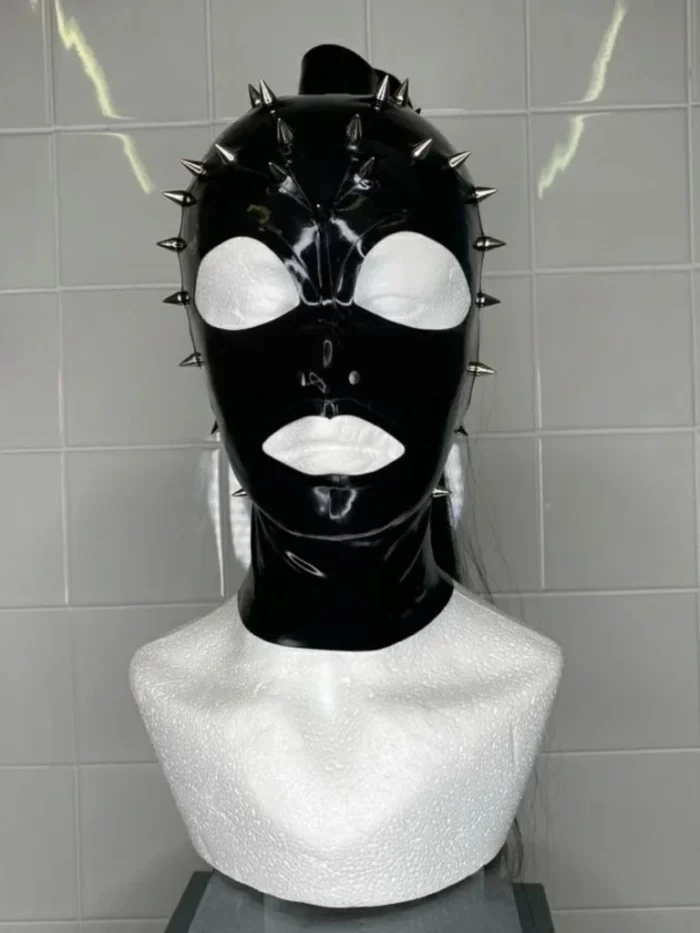 Latex Spiked Ponytail 55 Series Hood