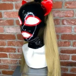 Latex Spiked Ponytail 55 Series Hood