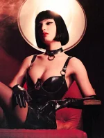 Latex O Ring Mini Dress