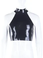 Latex Halter top - Flat chest