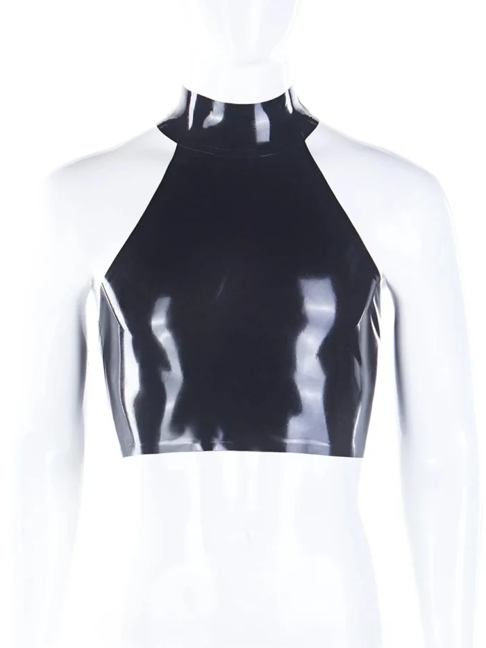 Latex Halter top - Flat chest