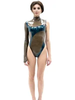 Latex Bodysuit with 1-sleeve