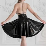 Latex V-cut Zipper Bodysuit