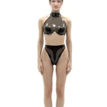 Latex Black Cape, Sleeveless Cloak