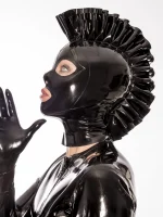 Latex LATEX MASK MOHAWK WITH CAT EYES