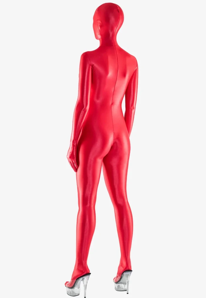 Latex Fully enclosed shiny spandex catsuit