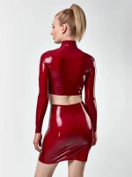 Latex Control Crop Top