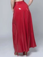 Latex Crush Maxi Skirt