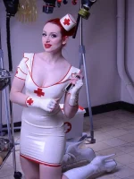 Latex Skirt Nurse Pencil skirt