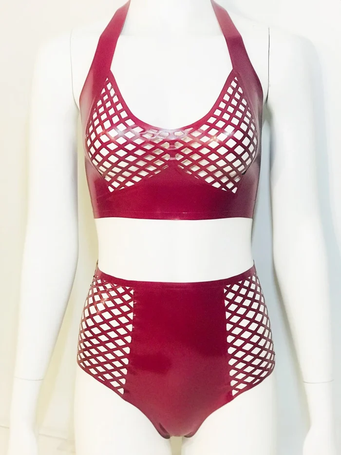 Latex Rhombilicious Halter Bra