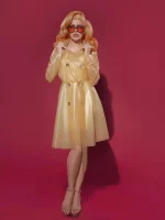 Latex Trench Mac Coat