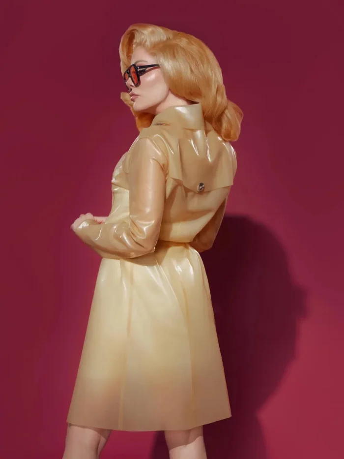 Latex Trench Mac Coat