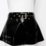 Latex Lilac & Pink Bandeau Top: Strapless Crop Top
