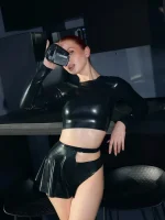Latex Only Half Skirt Mini Tennis Circle for Woman