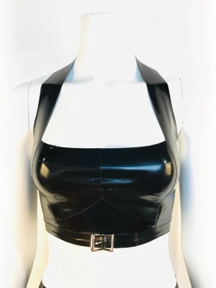 Latex Square Crop Top