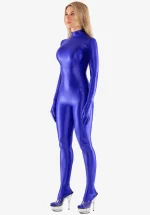 Latex catsuit with gloves and closed foot