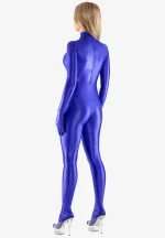 Latex catsuit with gloves and closed foot
