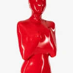 Latex vacuum body bag with mask, without zippers