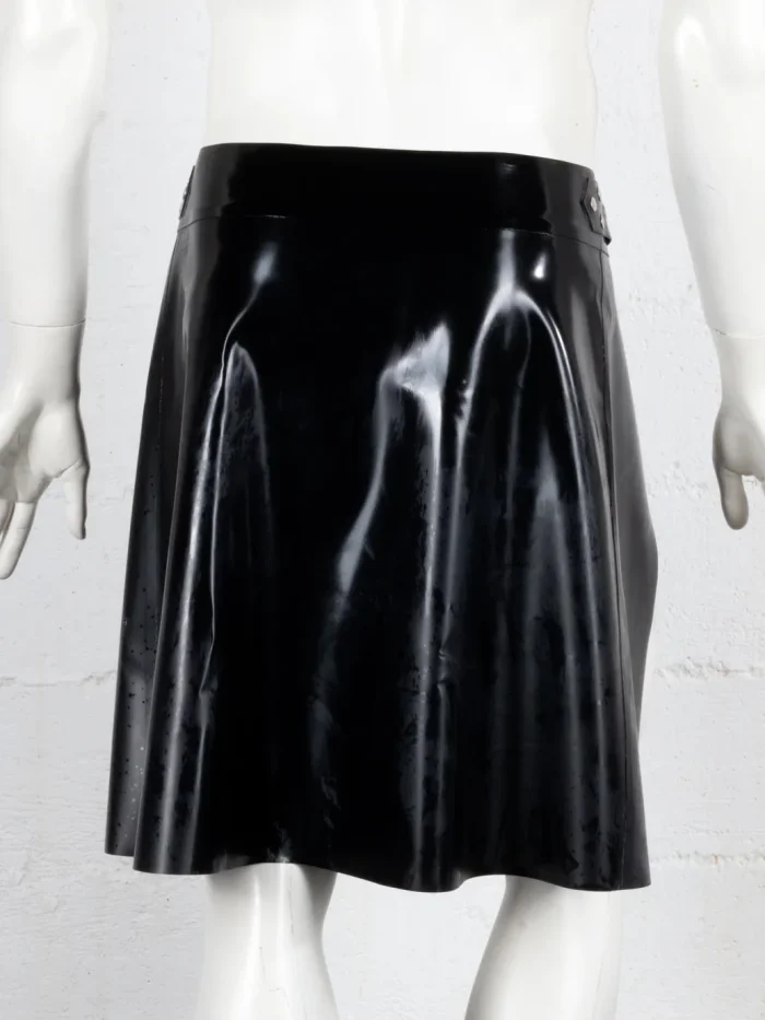 Latex Black Buckle Kilt