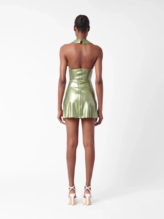 Latex Chambers Dress Dollar Bill Green