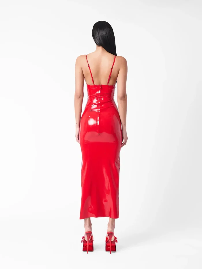 Latex Roast Dress Red