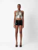 Latex Crikey Top Silver