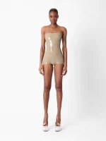 Latex Downtown Playsuit Taupe